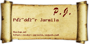 Pödör Jarmila névjegykártya